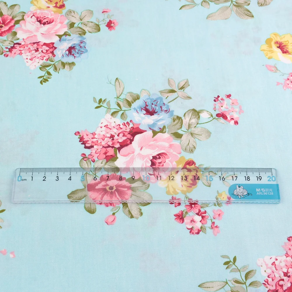 100% хлопок Twill Teramila ткань с цветочным принтом лоскутные стеганые постельные