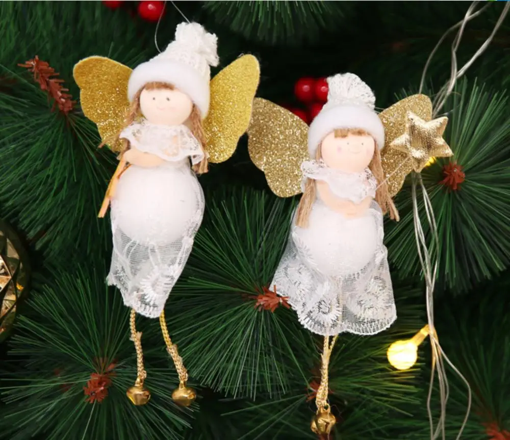 Christmas Tree Decorations Xmas party Gift Cartoon Cute Angel Hanging Ornament Decoration for home new year | Дом и сад