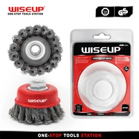 wiseup 1pcs m14 angle grinder brush disc stainless steel bowl type grinding wire brush wheel removal rust paint