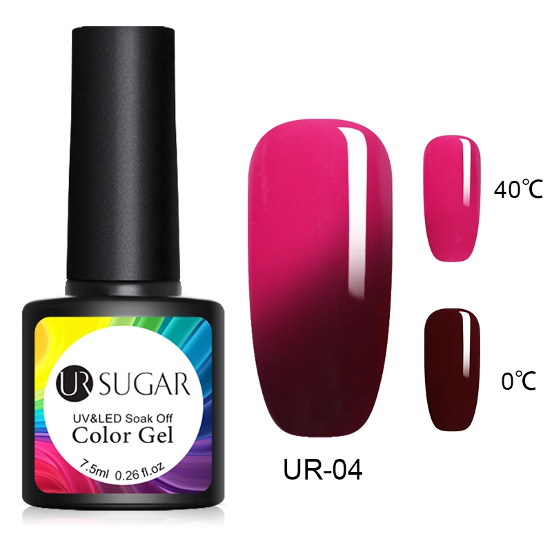 Winter Thermal4 Ur Sugar 7,5 мл Одноцветный УФ-Гель-лак кофе полуперманентный впитывающий УФ-гель для дизайна ногтей Лак Матовый верхний слой гибридный лак - Цвет: Winter Thermal4