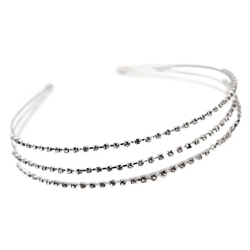 

Women Double Layer Metal Alloy Headband Elegant Hollow Butterfly Floral Hair Hoop Jewelry Rhinestone Wedding Headdress