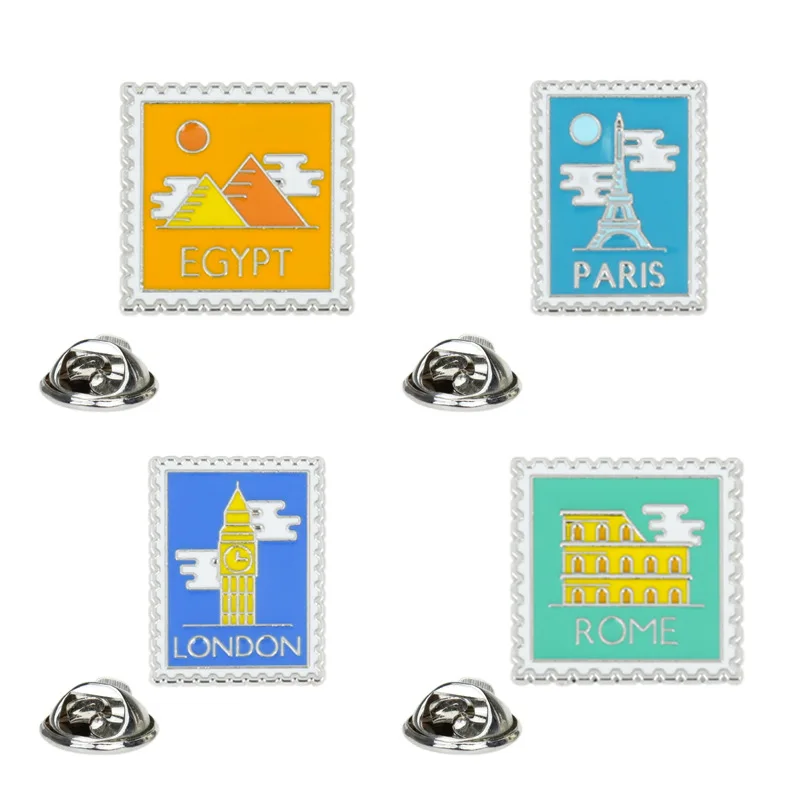 Креативная брошь в виде лондонской башни Парижа штампов римская египетская