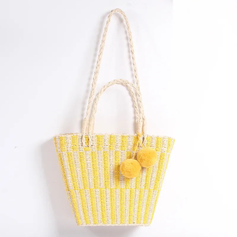 Женская плетеная Сумка ручной работы новая Корейская версия шерстяных шариков