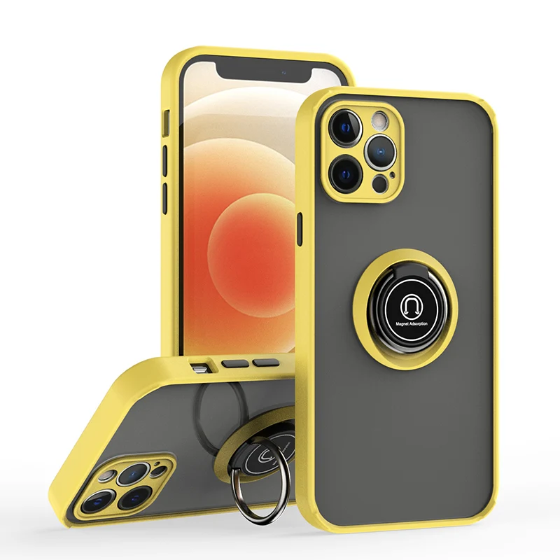 

Fashion Matte Shockproof Phone Case For OPPO A94 A93 A74 A54 A72 A73 A53 A55 A16 A32 4G 5G With Magnetic Ring Break-proof Cover