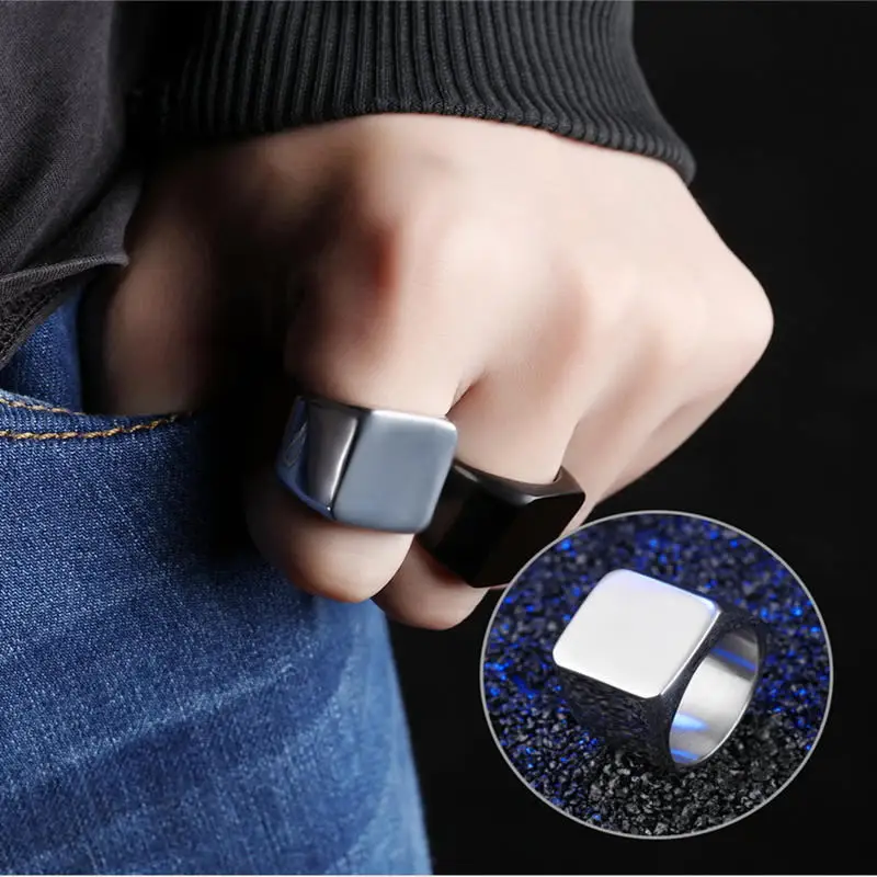 Персональный настраиваемый гравировка Новая мода квадратные большие ширина