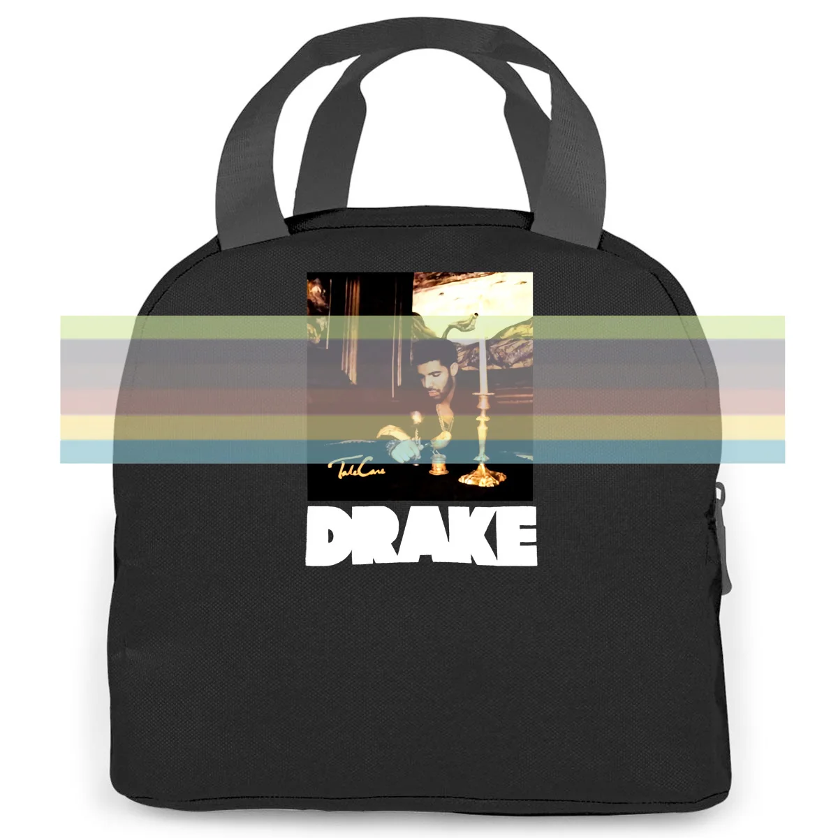 

Drake Candles Grey Reflective Logo Black New Official Adult Style Hip Hop Selling women men Portable insulated lunch bag school