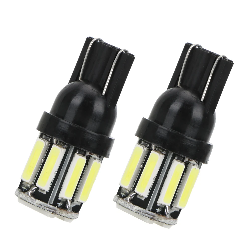 FORAUTO 1 пара T10 W5W 7020 10SMD Приборная панель автомобиля лампа для чтения свет сигнальные лампы белые лампы для габаритных огней