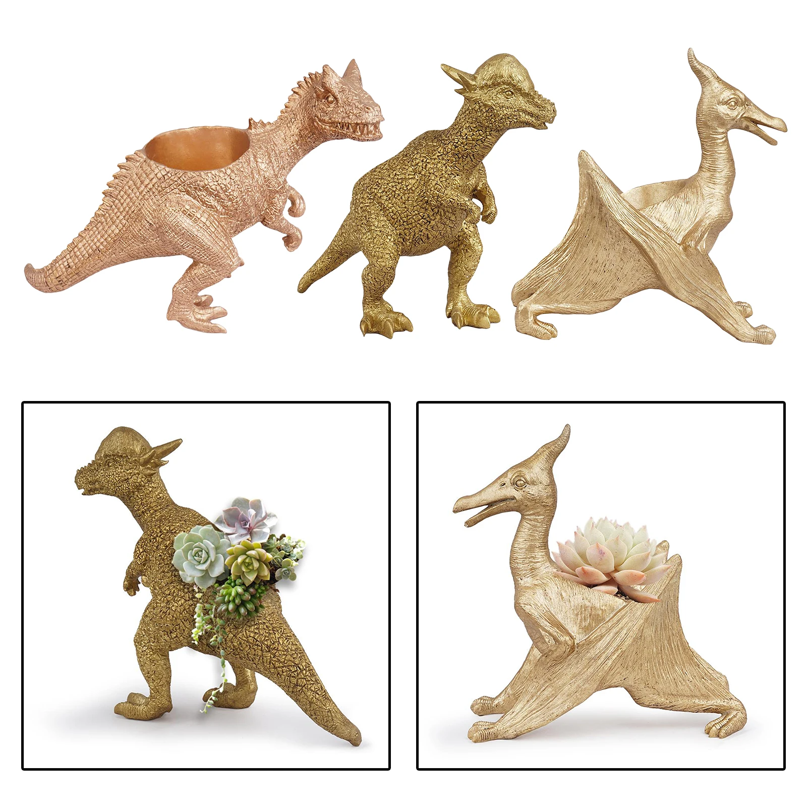 

Симпатичный цветочный горшок с динозавром, контейнер для украшения дома и офиса