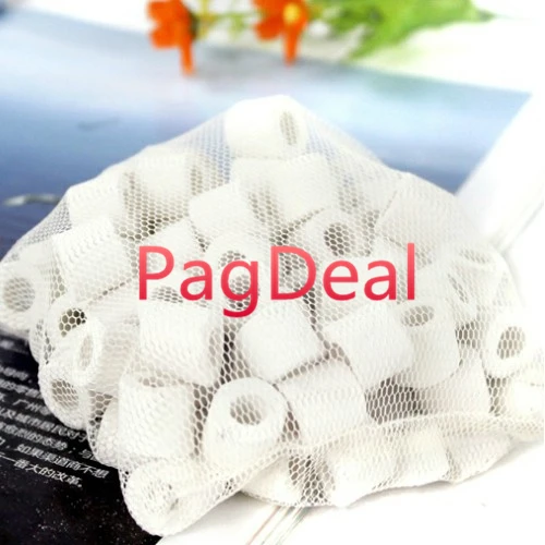 

500g Aquarium Fish Tank Pond Ceramic Ring Rings Filter Media CR-500 White in Net Bag Free Shipping