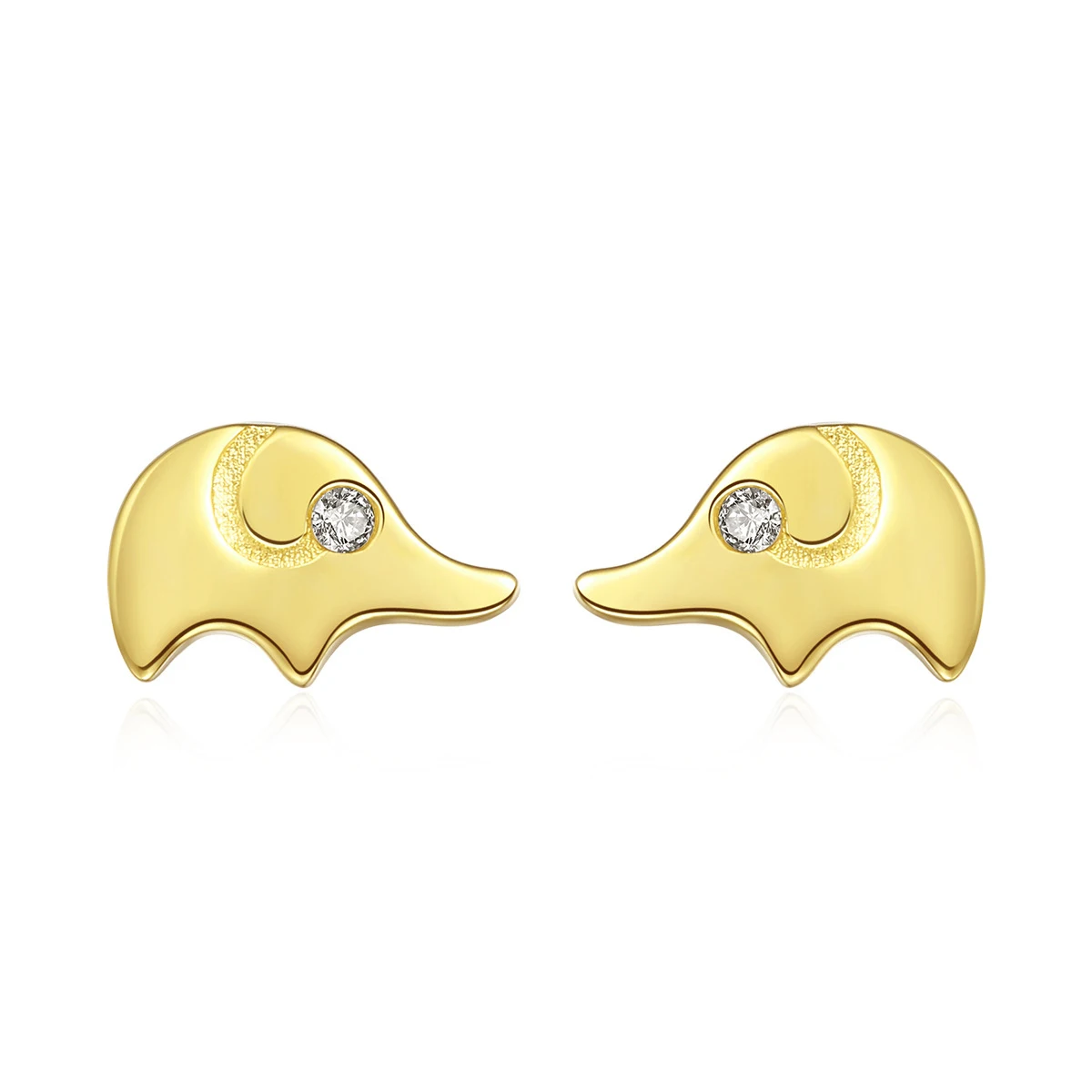 

Fashion New K14 Gold Creative Simple Animal Elephant Earrings for Women
