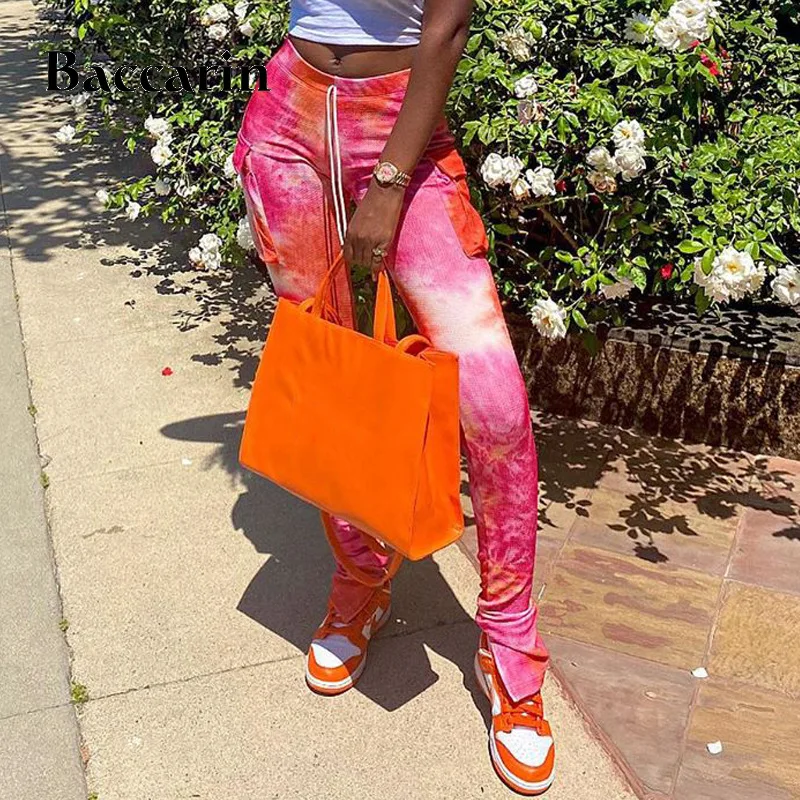 

Baccarin «вареный» для женщин с высокой талией леггинсы с разрезами карман стрейч фитнес пуш-ап Уличная Повседневная осень-зима спортивные тре...