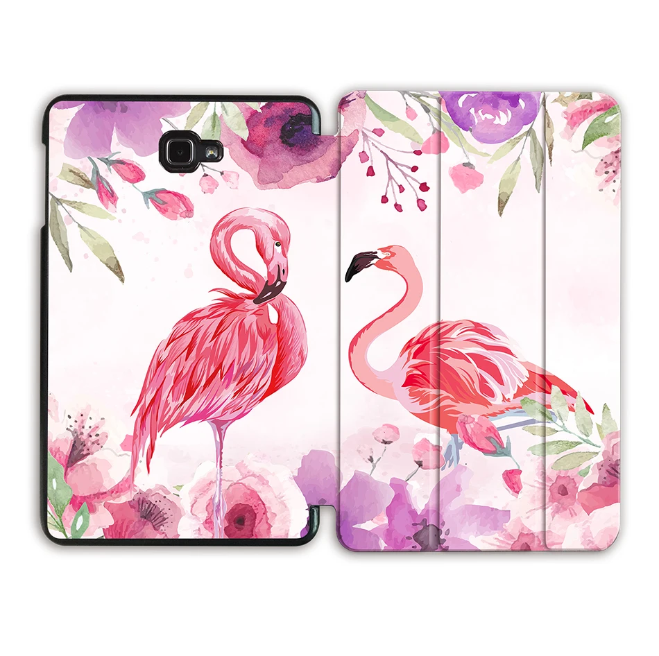 SS09 Чехол MTT с фламинго для samsung Galaxy Tab A A6, 10,1 дюймов, Складной флип-чехол из полиуретановой кожи для планшета, чехол T580 T585 T580N T585N Funda - Цвет: SS09