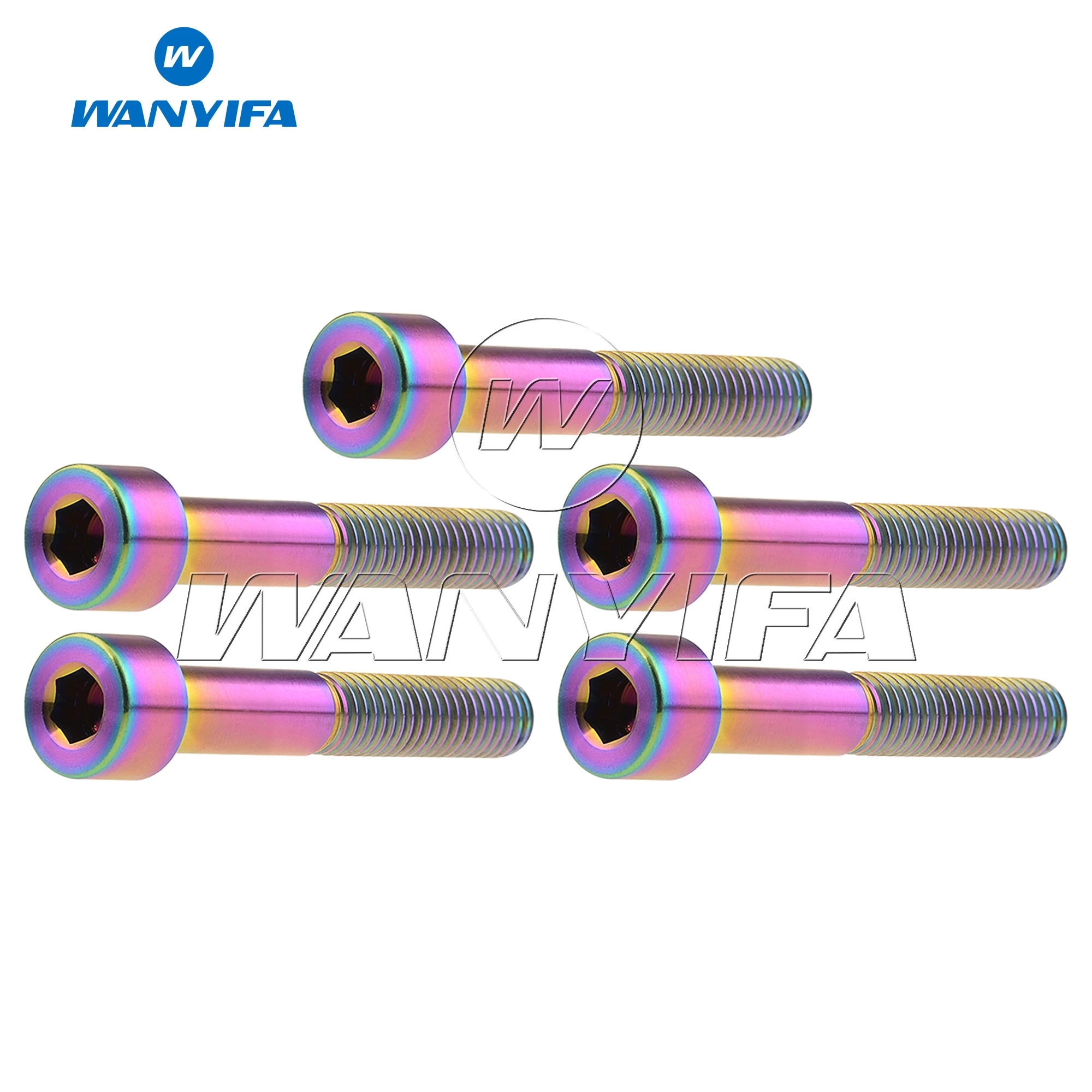 Wanyifa M8X50 мм титановый Ti-болт DIN912 шестигранные винты крепеж для мотоцикла 5 шт./лот |