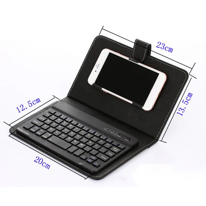 Портативный искусственная кожа беспроводной клавиатура чехол для iPhone защитный