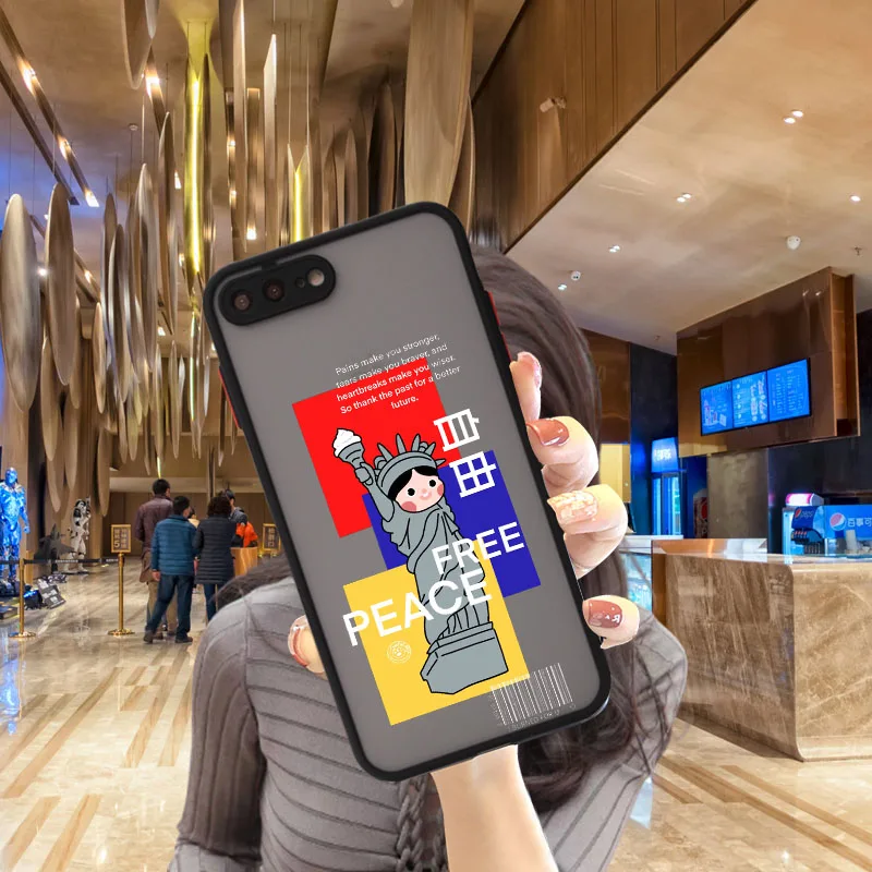 

For iPhone 7 Plus 8Plus Case Luxury Original Liquid Silicone Soft Cover Shockproof Phone Case