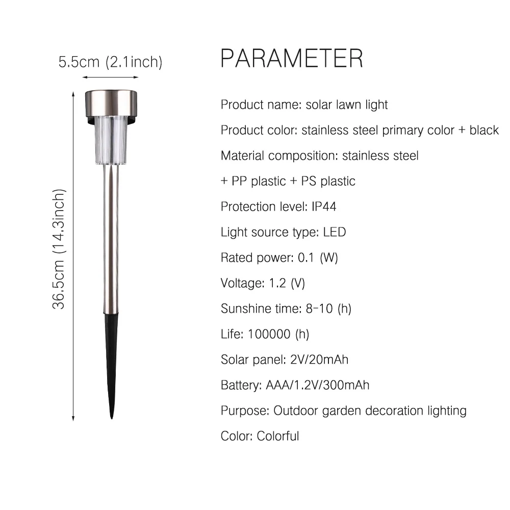 

Solar Landscape Path Lights 12-PCS Energy-Saving High-Efficient Water-Proof Lawn Lamp Anti-Rust Garden Stake Walkway Light