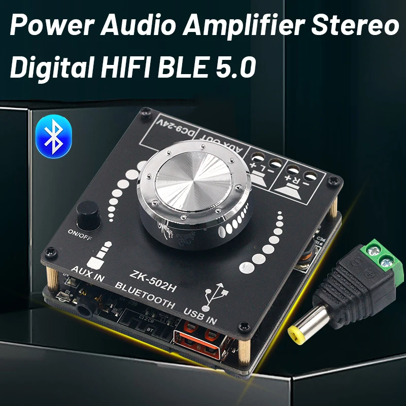ZK 502H Hi Fi Bluetooth 5 0 TPA3116D2 цифровой Мощность аудио Плата усилителя 50WX2 стерео