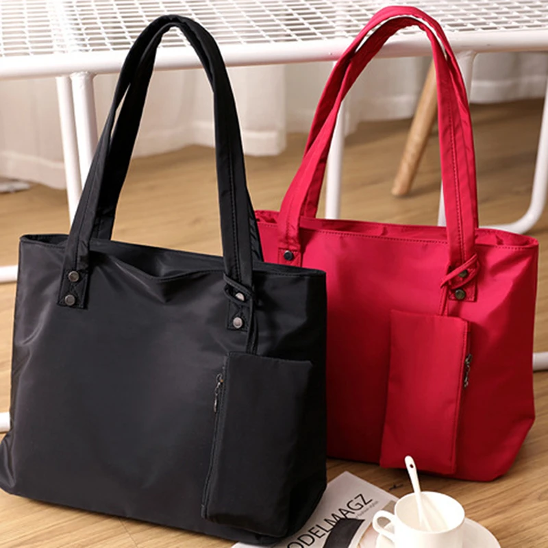 Outdoor Large Capacity Long Shoulder Handbag Shopping Tote Bag Beach Top-handle Bags Women Designer Nylon Handbags | Багаж и сумки
