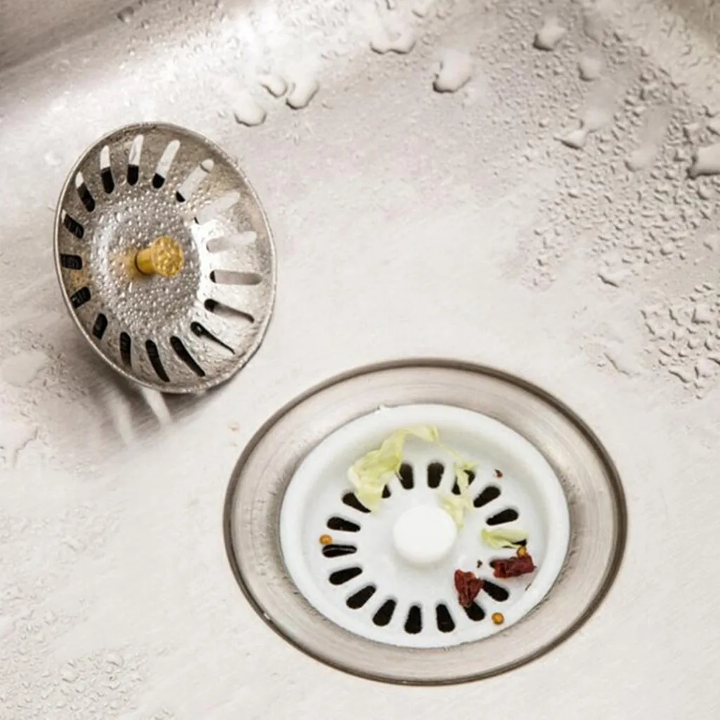 

1PCS Household Stainless Steel Sink Filter Pool Bathtub Bathroom Sewer Floor Drain Kitchen Anti-clog Slag Strainer Accessories