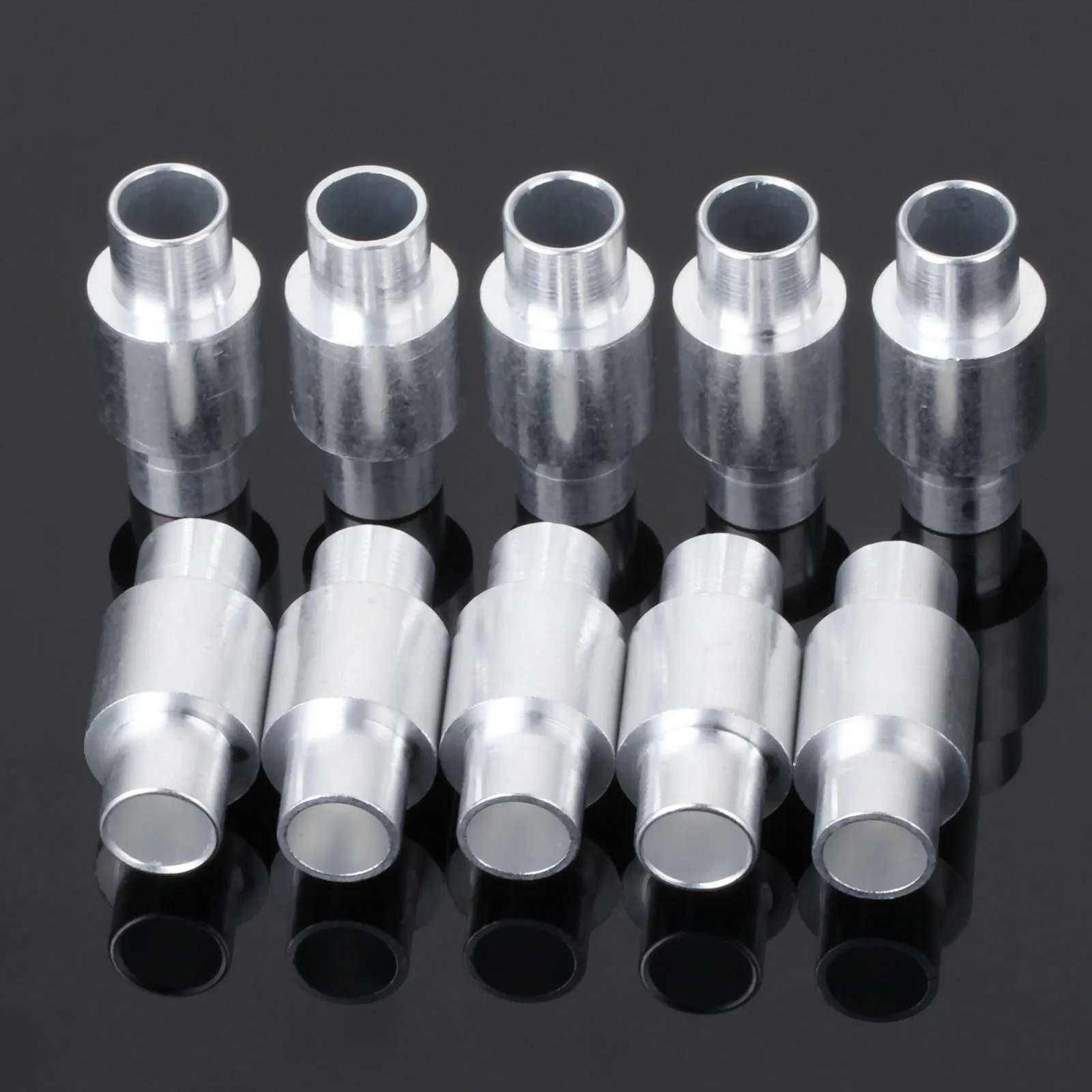 10 шт покрытые серебром Алюминий скейт колесо с резиновым покрытием распорные