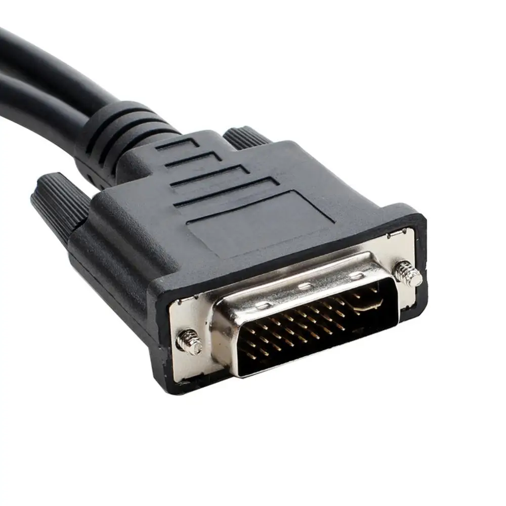DVI-I DVI 24 + 5 Pin типа папа к 2 VGA Женский сплиттер монитор видео адаптер кабель Шнур |