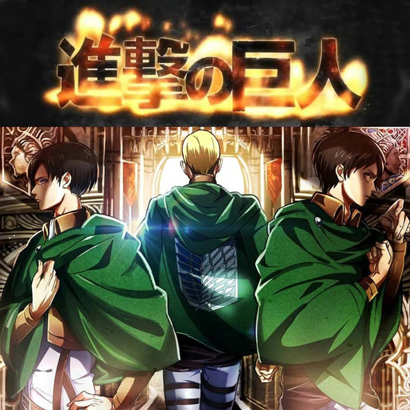 Japanese Hoodie Attack on Titan Cloak Shingeki no Kyojin Scouting Legion Cosplay Costume anime cosplay green Cape mens clothes |