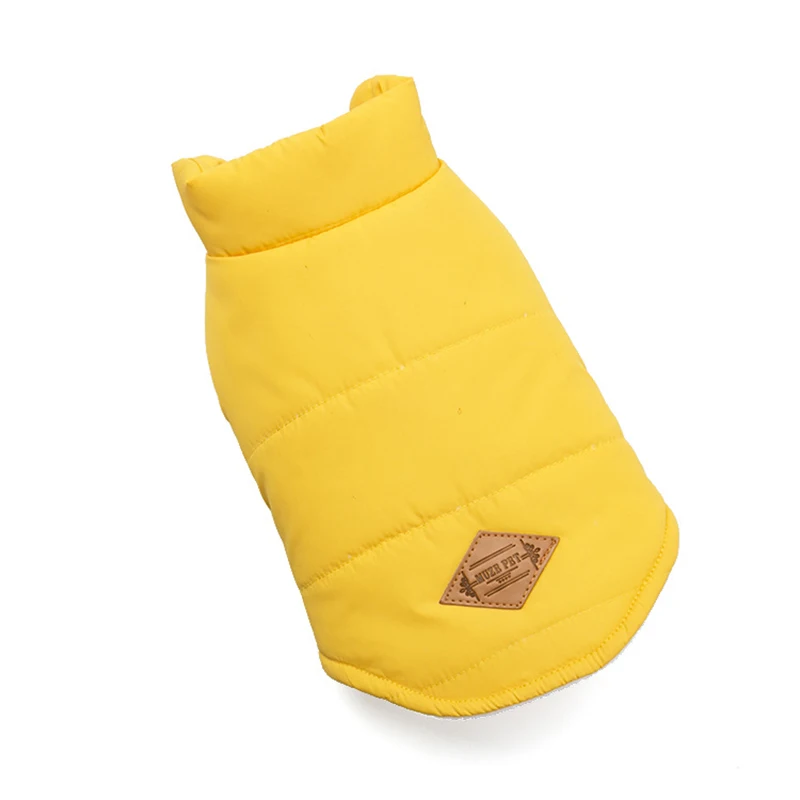 Yellow 4 цвета, пальто для собак, для маленьких собак, Такса, чихуахуа, зимняя хлопковая куртка, одежда для щенков, одежда для собак, ubranka dla psa - Цвет: Yellow