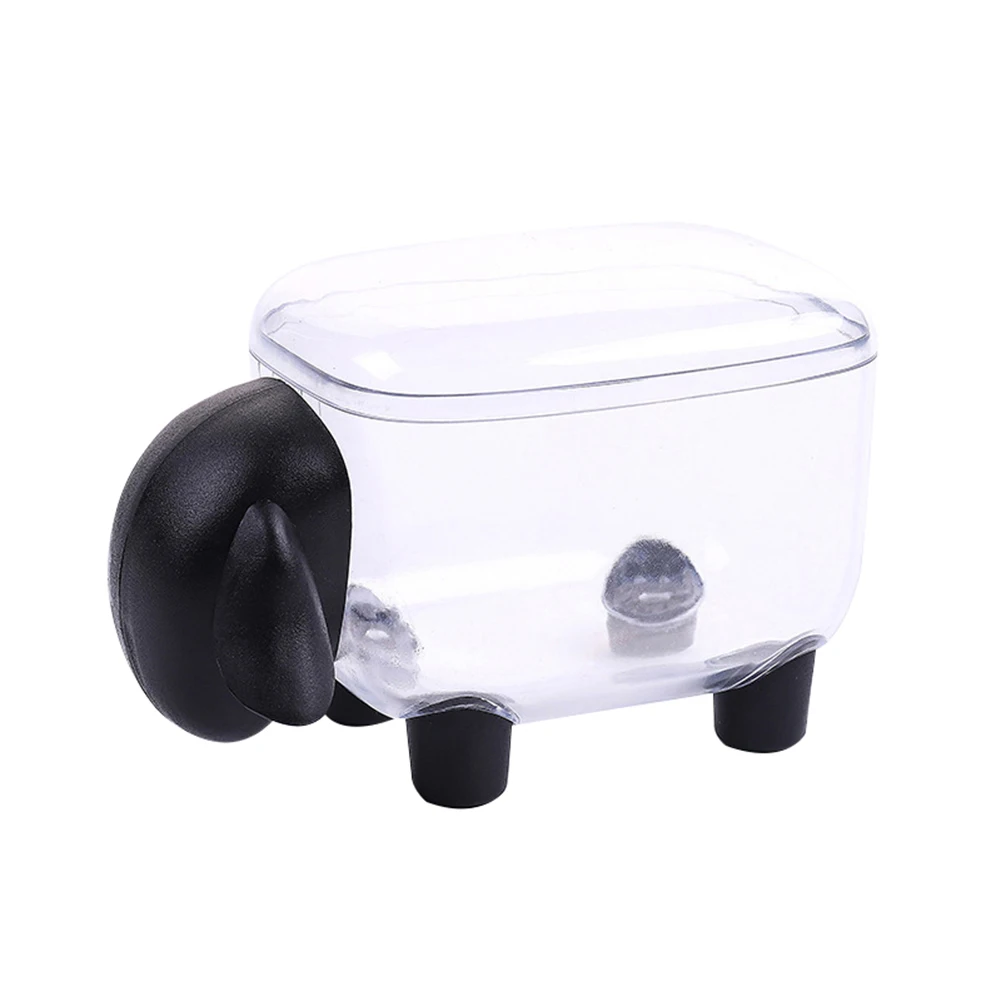 Прекрасный пластиковый прозрачный ящик для хранения ватных палочек из овечьей