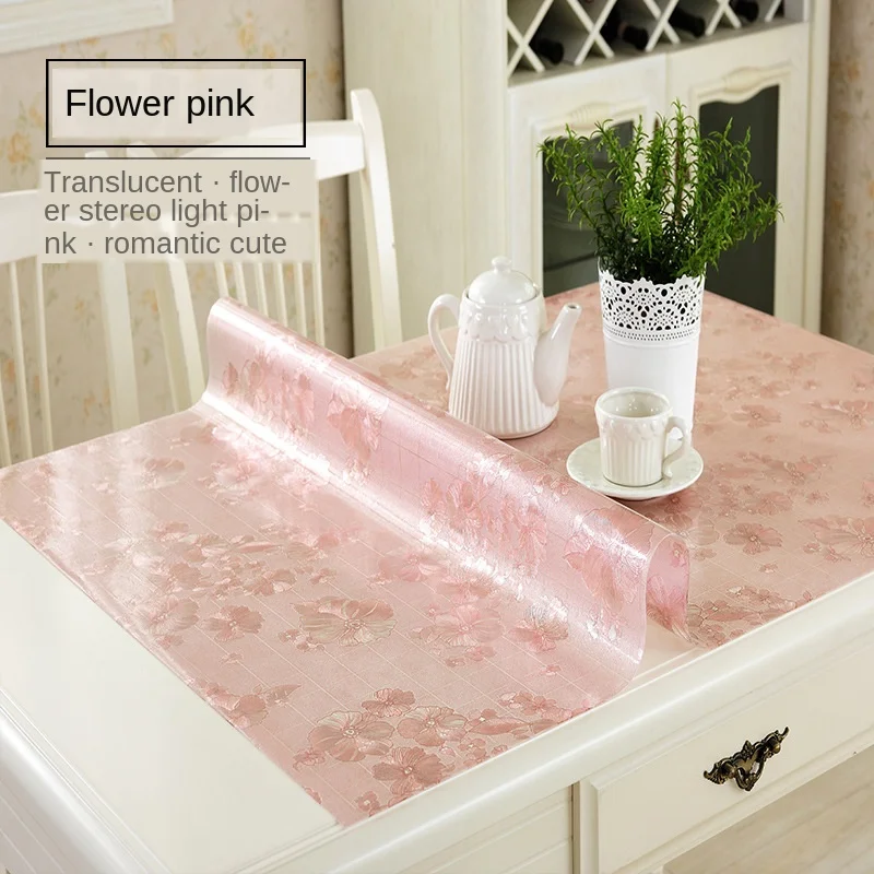 2020 New Hot Sale Colored Rectangular PVC Tablecloth Waterproof and Oilproof Table Mat Heat Resistant Geometric Coffee | Дом и сад