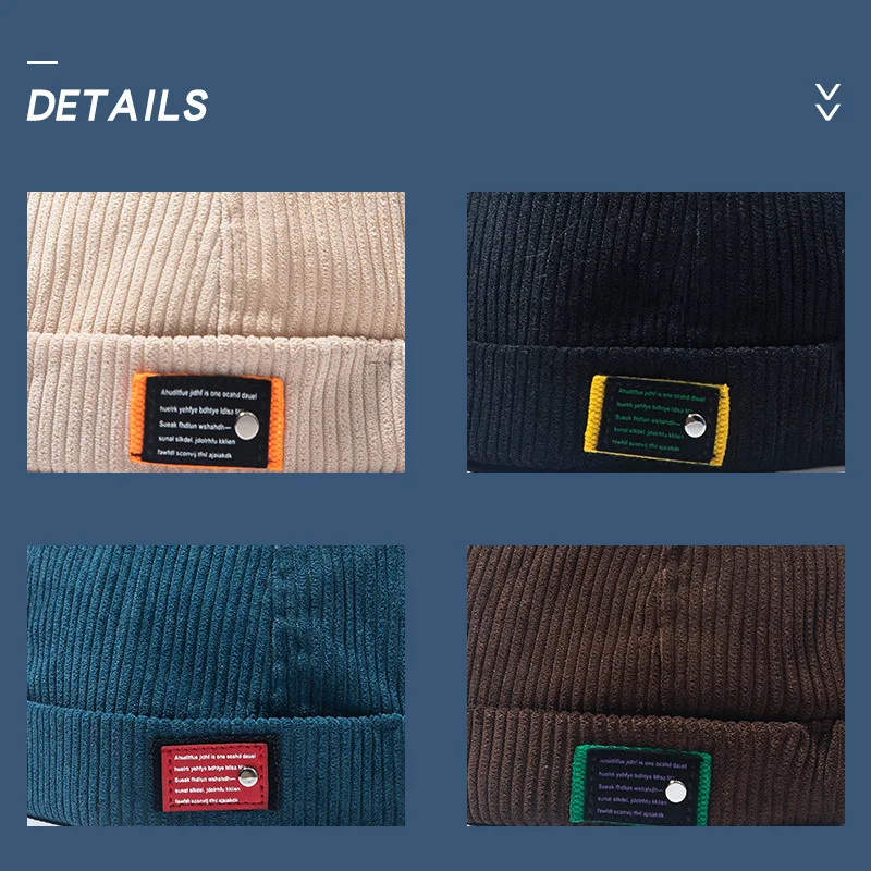 

Korean corduroy yuppie Street landlord hat in autumn and winter