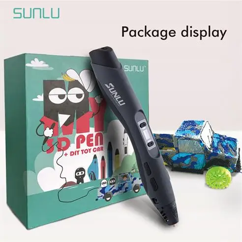 Black Pen-Car box SUNLU SL-300 3D Ручка DIY 3D печать Ручка DIY Подарочная посылка печать автомобиля DIY Подарочная коробка для детей - Цвет: Black Pen-Car box
