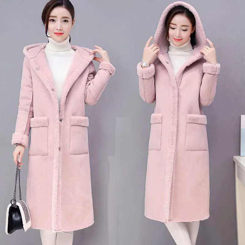 2019 теплые розовые серые парки зимние куртки Женское пальто тонкое длинное зимнее