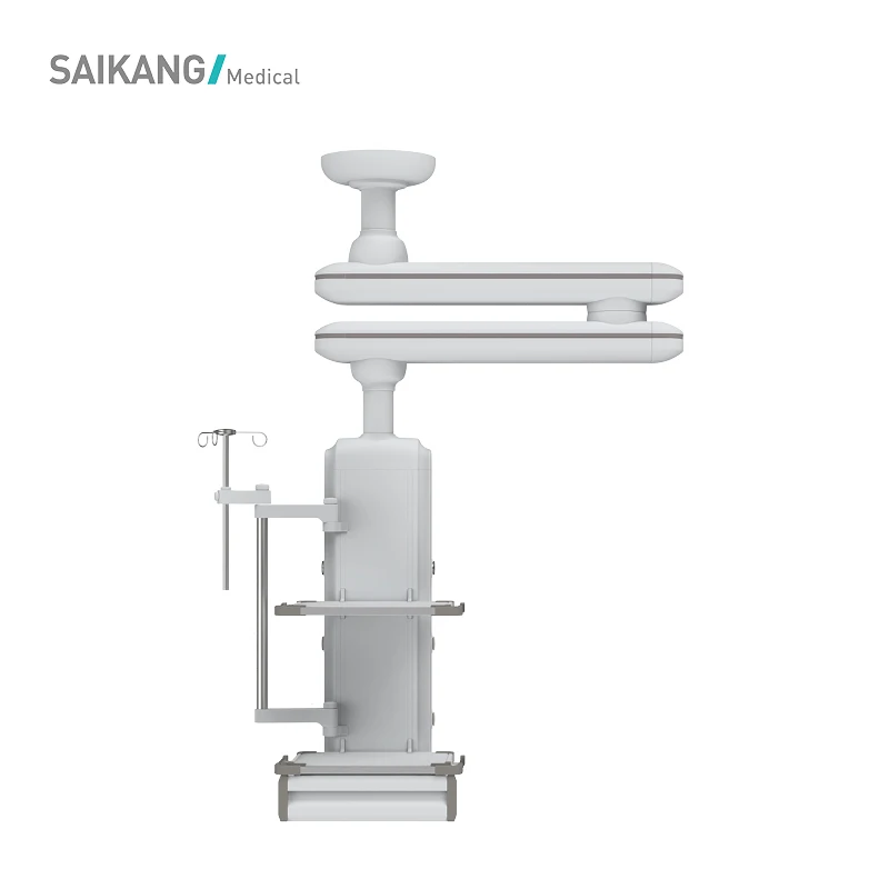 

SK-PT003 SAIKANG Hospital Operating ICU Romm Furniture Aluminum Double Arms Medical Bridge Ceiling Pendant