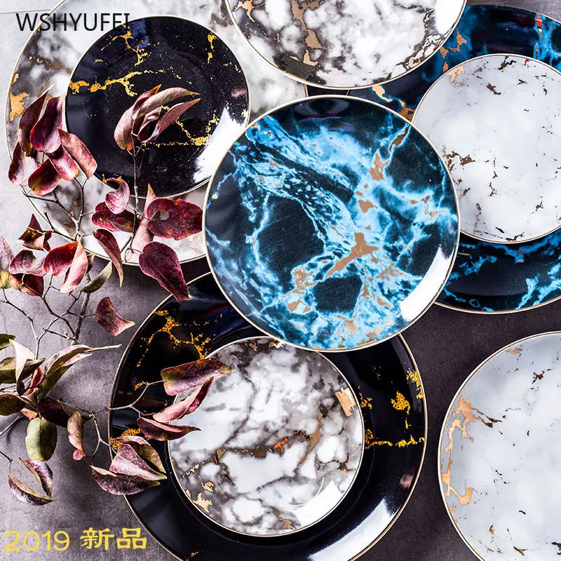 Европейский стиль искусственный керамический Обеденный набор фарфоровая