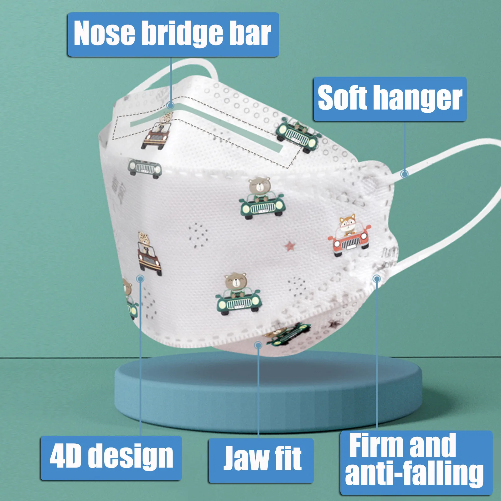 

Kids Children's Baby Mask 20PC Disposable Face Mask Cartoon 5Ply Ear Loop Masks Dropshipping d5