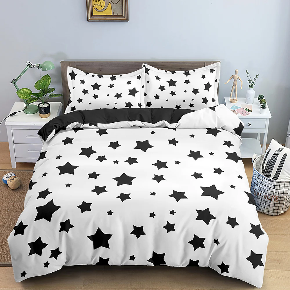 

Cute Cow Speckle 3D Bedding Sets Duvet Cover Sets Bed Linen Bedclothes Twin Queen King Size Bedroom For Kids Comforter White