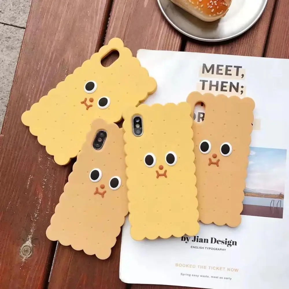 Забавный чехол для телефона с 3d-рисунком печенья iphone 11 pro Max XR XS MAX X мягкий