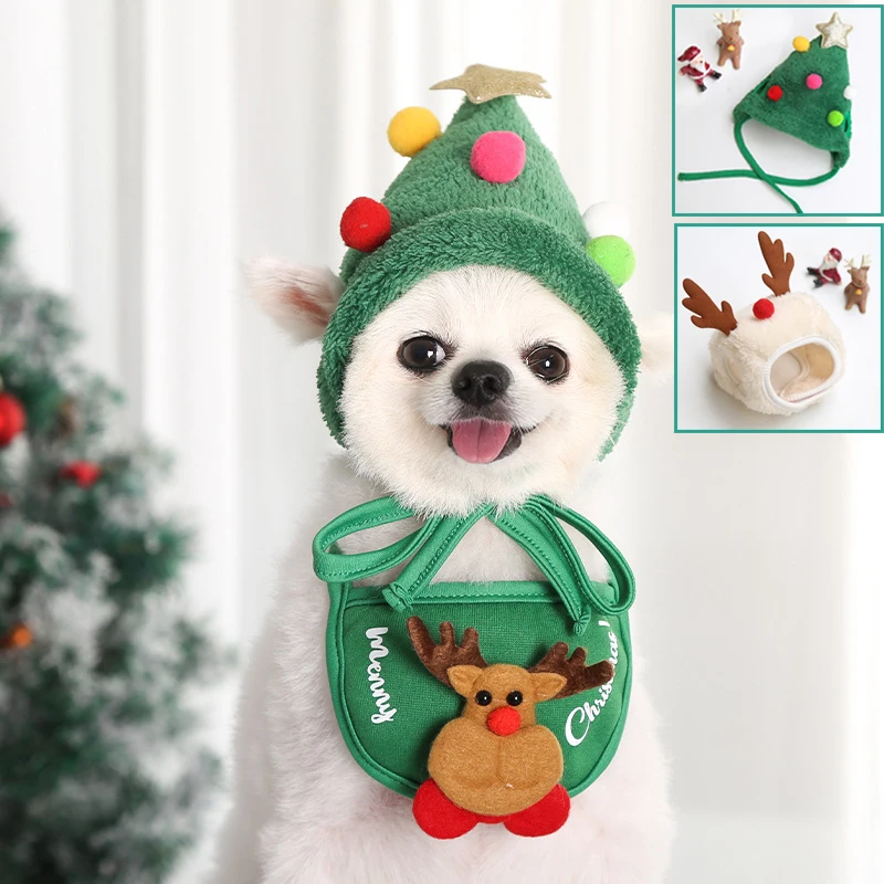 

1 Pc Pet Dog Christmas Hat Winter Warm Pet Hat Christmas Dress Up Costume For Small Medium Large Dogs Cats Pets