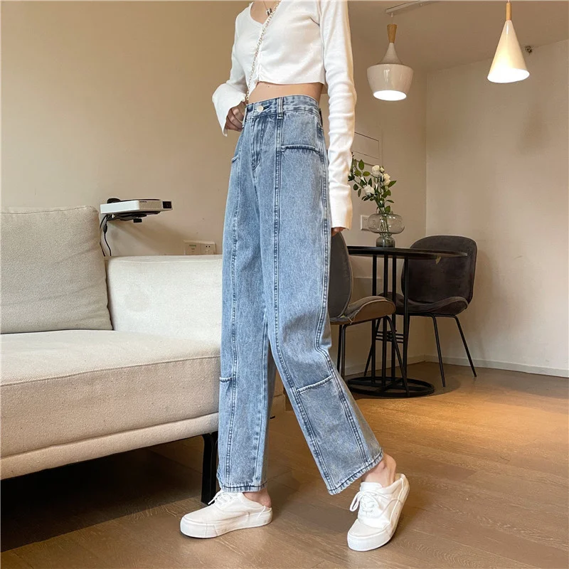 

Настоящая фотография весна-лето новые джинсы интернет-Знаменитости Женские индивидуальные высокие fafa _ ootd