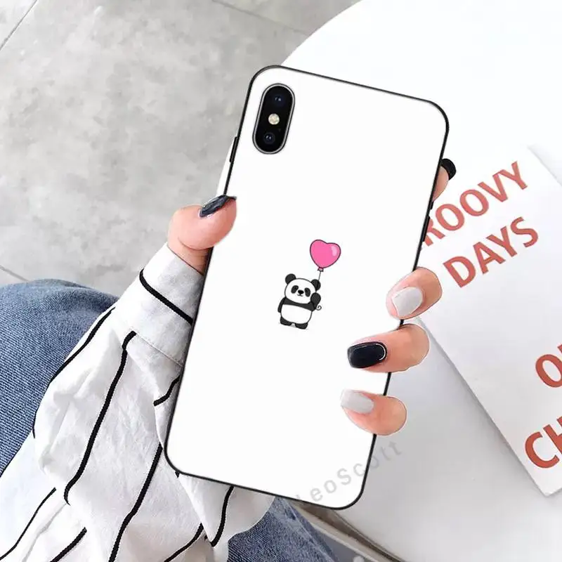 

panda Luxury cool Fashion Phone Case coque Fundafor iPhone 11 12 pro XS MAX 8 7 6 6S Plus X 2020 XR Mini