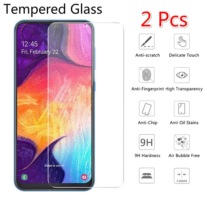

Защитное стекло, закаленное стекло для Samsung Galaxy A51/A71/A50/A70/A10/A20/A30/A40/M10, 2 шт.