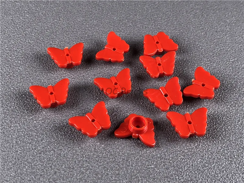 20 шт./лот MOC Кирпичи DIY растения красные друзья аксессуары бабочка с держателем