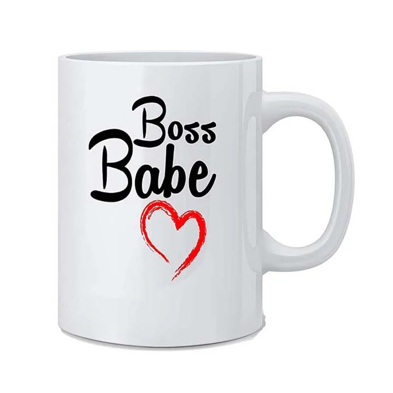 Boss Babe Mug - Funny Women Employee Novelty Coffee Mug - Great Novelty Gift for Wife, Husband, Mom, Dad