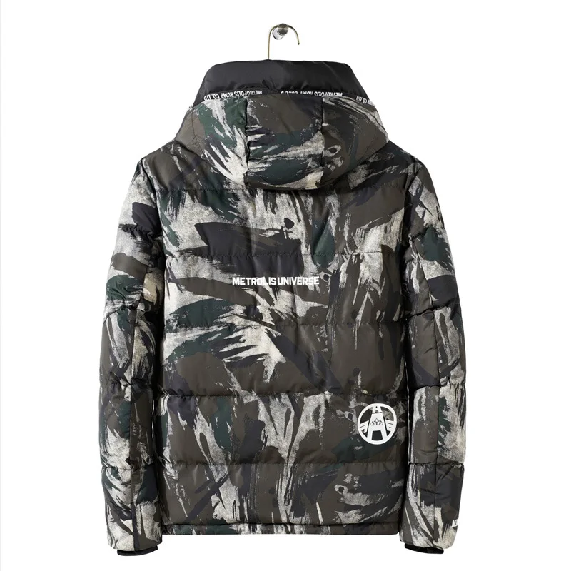 

2019 Camouflage Winter Parka Men Padded Casual Jackets Keep Warm Thicked Hooded Coats Jackets Male Tops Outwear Plus Size 4XL