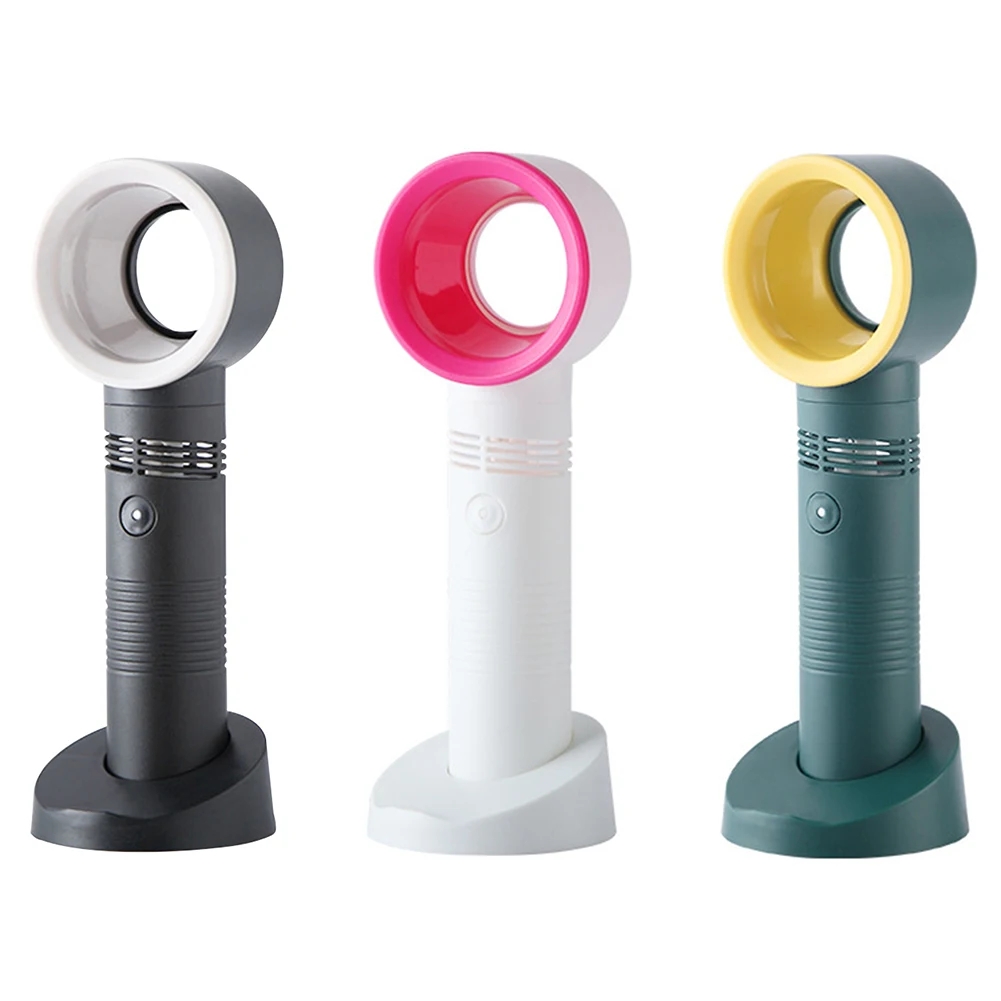 Портативный безлопастный вентилятор беспроводной переносной охлаждающий с USB