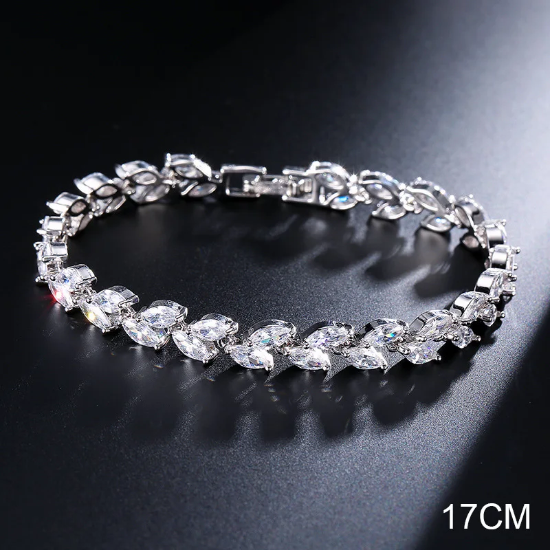 

2021 New Trendy Leaves 925 Sterling Silver Bracelet Bangle For Women Anniversary Gift Jewelry Wholesale Moonso S5878