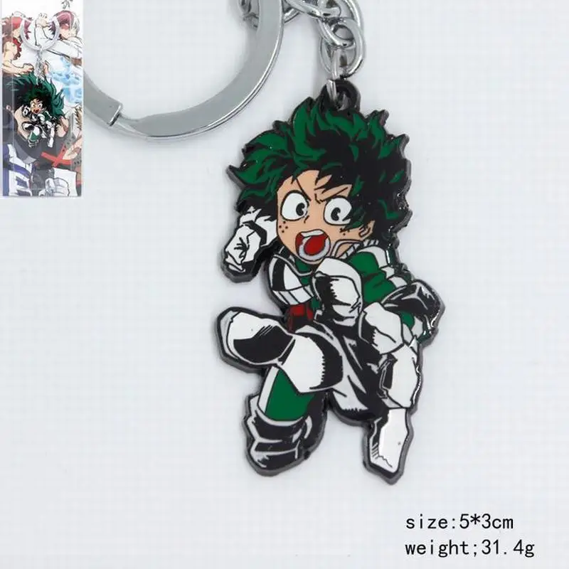 10 PCS/LOT Anime My Hero Academia Model Keychain Boku no Akademia Midoriya Izuku keyring Necklace Pendant Toy key chain | Игрушки и