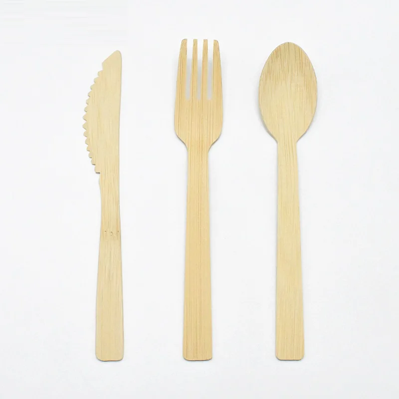 3 шт./лот одноразовые деревянные набор столовых приборов бамбуковые ножи вилка Spoo