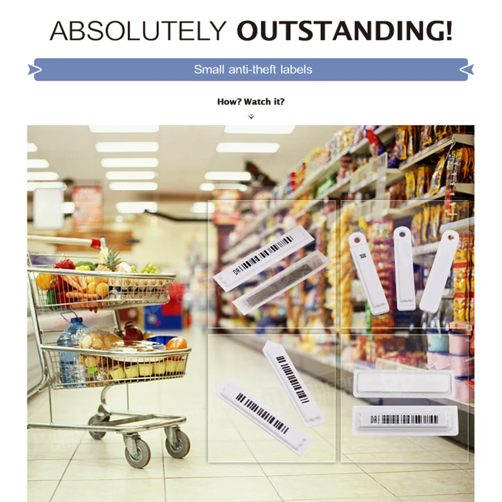 Защитная этикетка с датчиком 58 кГц для системы Eas AM 5000 шт. бесплатная