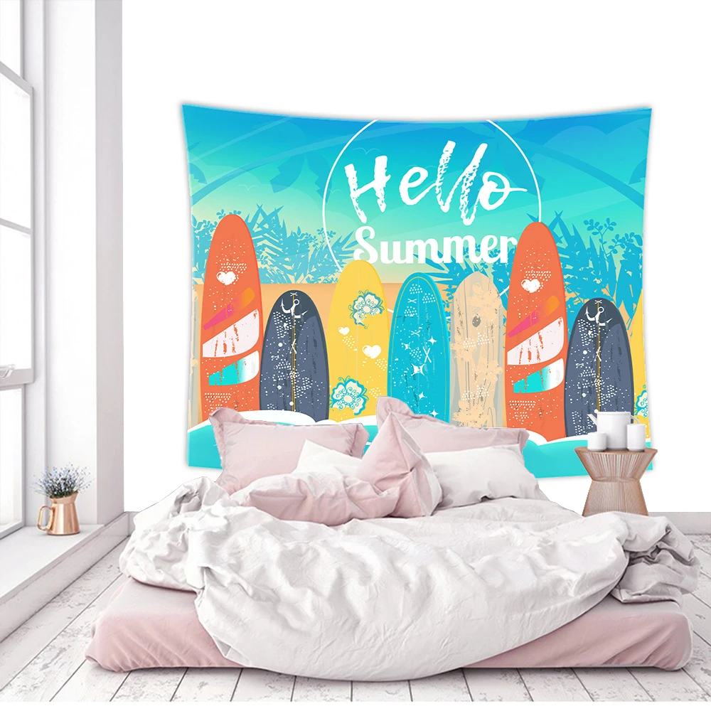 Серфинг доска для серфинга гобелен настенный песчаный пляжный ковер пикника